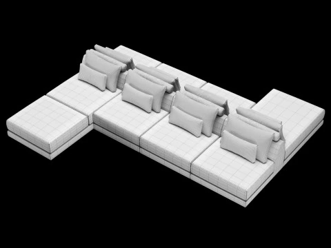 Frigerio sofa 001 3D Model