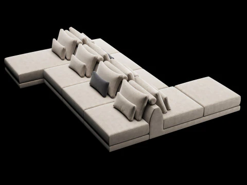 Frigerio sofa 001 3D Model