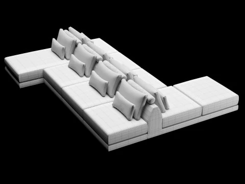 Frigerio sofa 001 3D Model