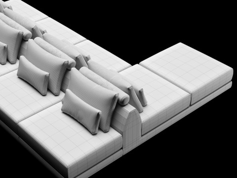 Frigerio sofa 001 3D 模型
