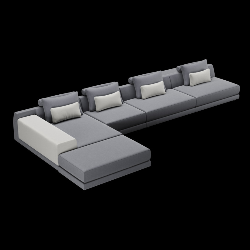 Frigerio sofa 002 3D 模型 .c4d .max .obj .3ds .fbx .stl .blend 