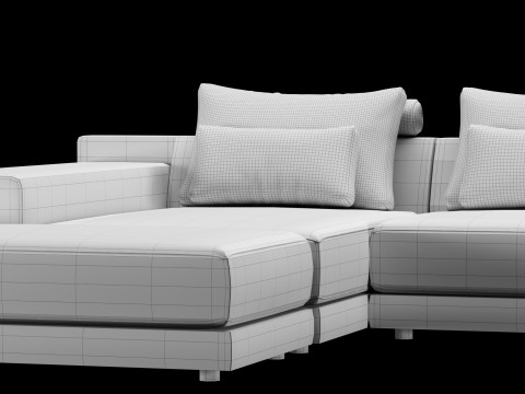 Frigerio sofa 002 3D 模型