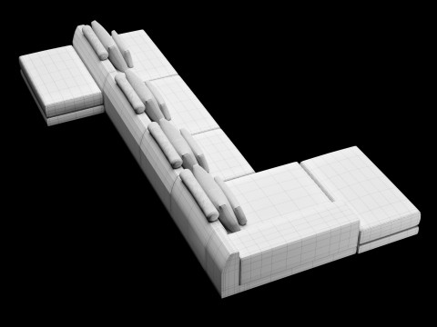 Frigerio sofa 002 3D 模型