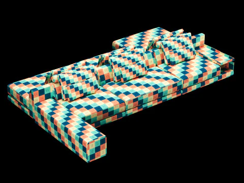 Frigerio sofa 003 3D Model