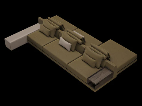 Frigerio sofa 003 3D Model