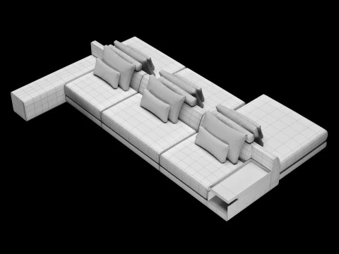 Frigerio sofa 003 3D Model