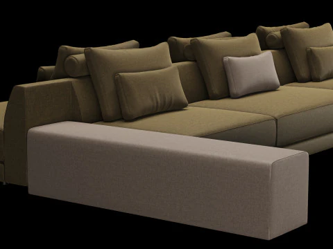 Frigerio sofa 003 3D Model
