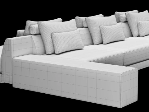 Frigerio sofa 003 3D Model