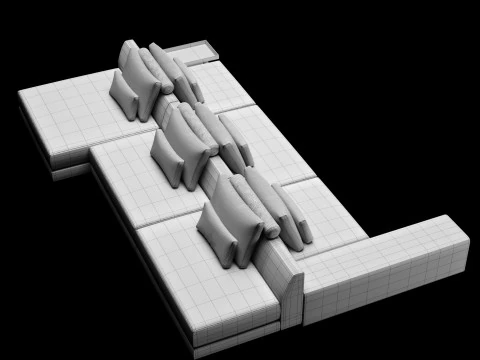 Frigerio sofa 003 3D Model