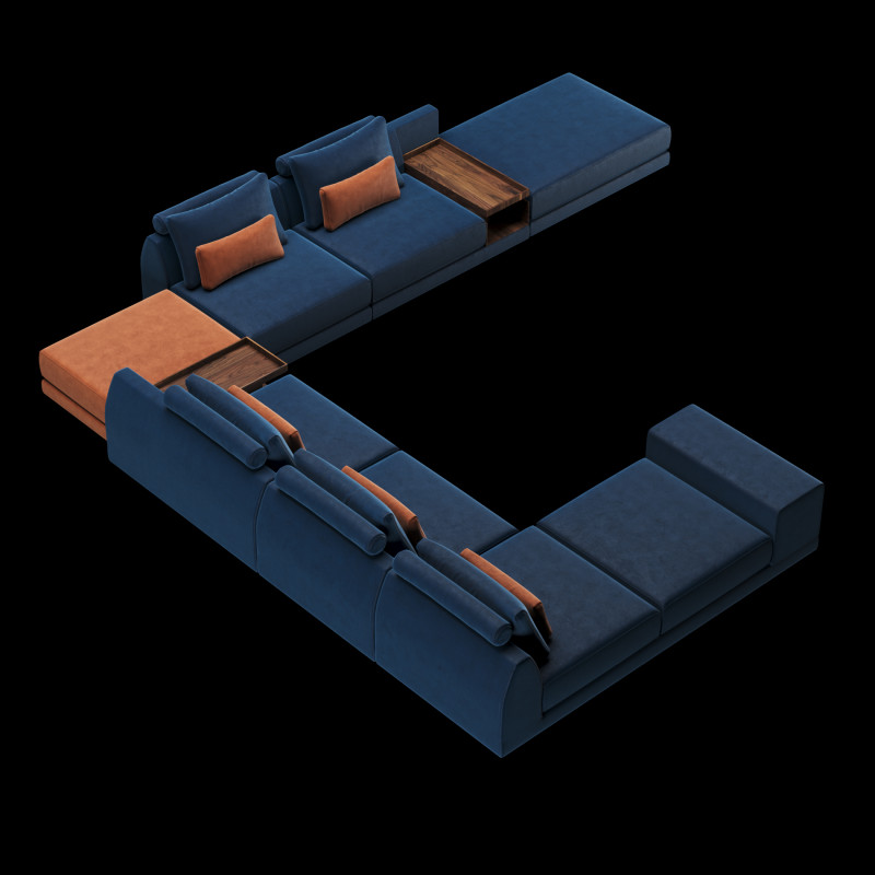 Frigerio sofa 004 3D Model .c4d .max .obj .3ds .fbx .stl .blend