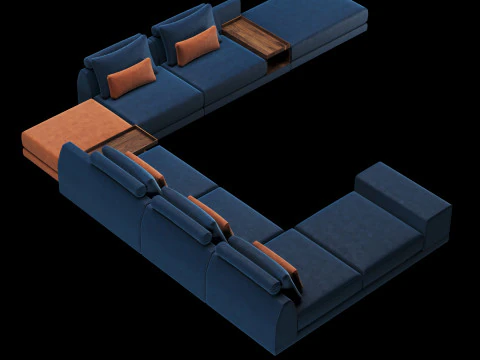 Sofa Frigerio 004 Model 3D