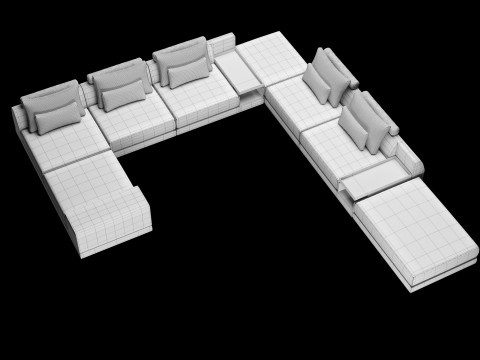 Frigerio sofa 004 3D Model