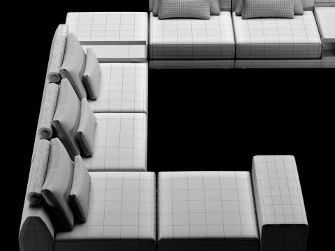 Frigerio sofa 004 3D Model