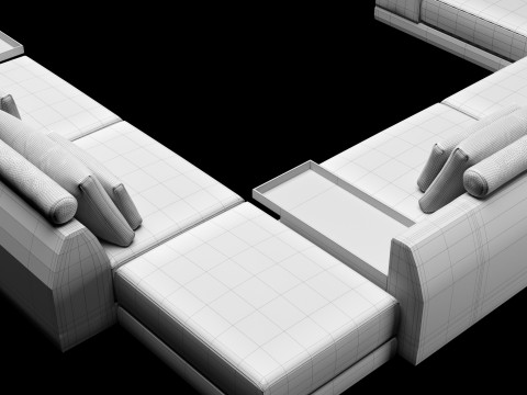 Frigerio sofa 004 3D Model
