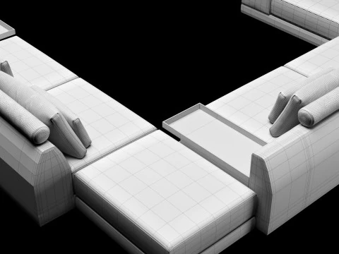 Frigerio sofa 004 3D Model
