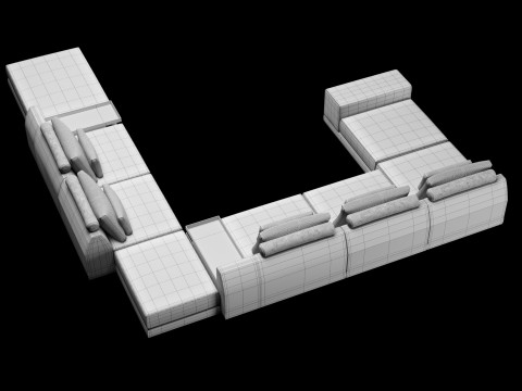 Frigerio sofa 004 3D Model