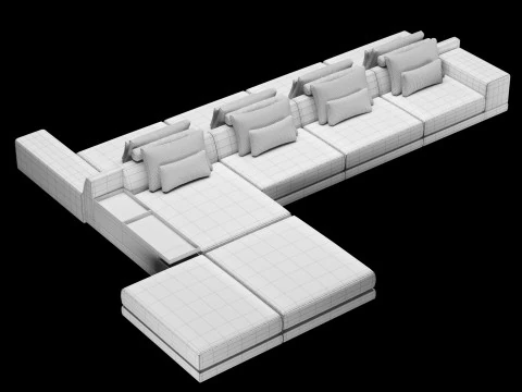 Frigerio sofa 005 3D Model