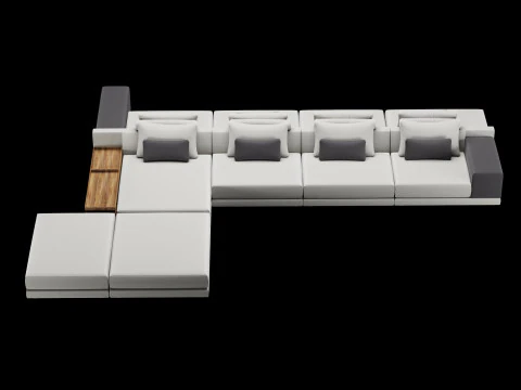 Frigerio sofa 005 3D Model