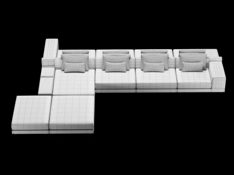 Frigerio sofa 005 3D Model