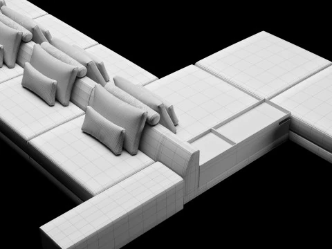 Frigerio sofa 005 3D Model