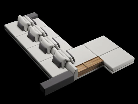 Frigerio sofa 005 3D Model