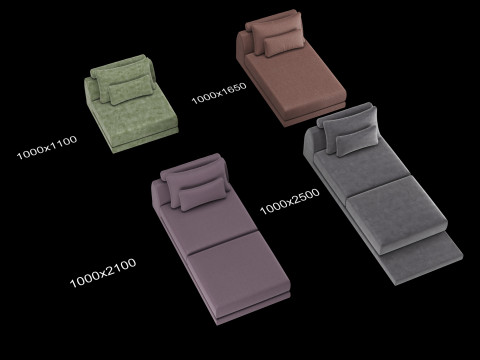 Frigerio sofa full set elements Modelo 3D