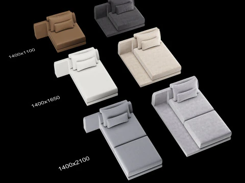 Frigerio sofa full set elements 3D Model