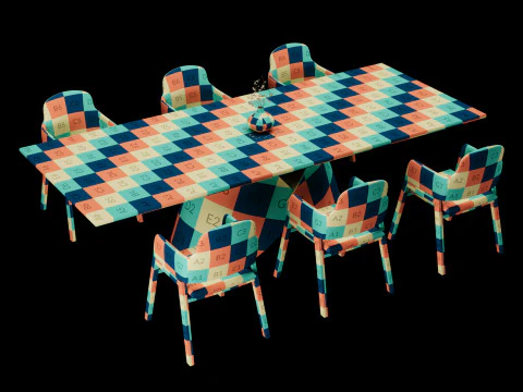 Modern dining table 3D Model