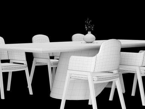Modern dining table 3D मॉडल