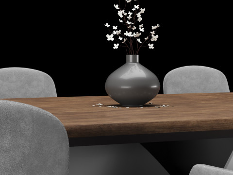 Modern dining table 3D मॉडल
