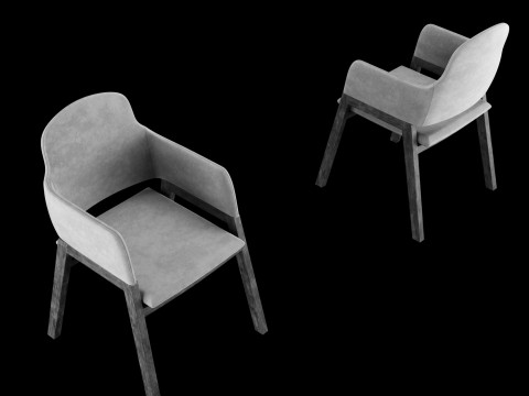 Bar and standart chair 1 3D Model