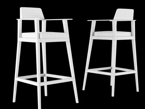 Bar and standart chair 2 3D Model