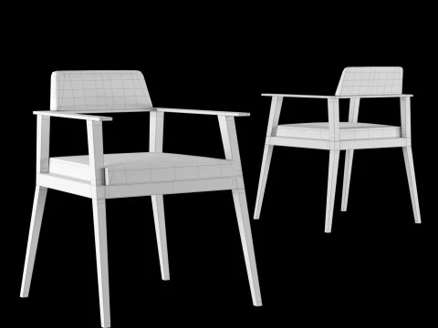 Bar and standart chair 2 3D Model