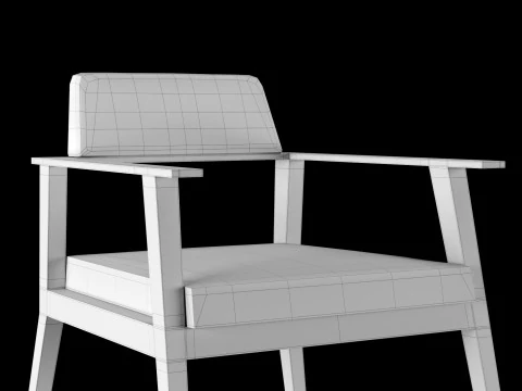 Bar and standart chair 2 3D Model
