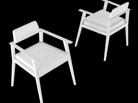 Bar and standart chair 2 3D Model