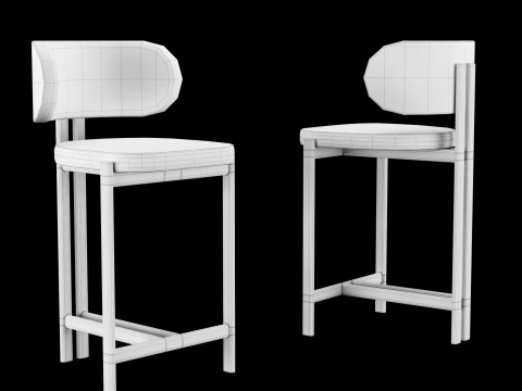 Bar and standart chair 3 3D Model
