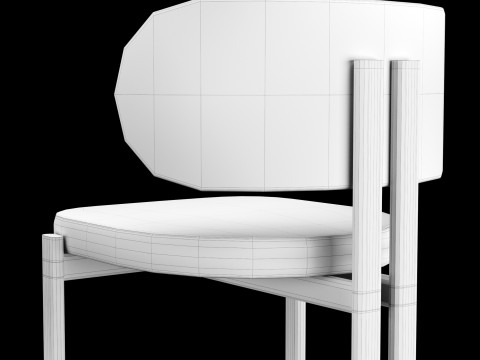 Bar and standart chair 3 3D Model