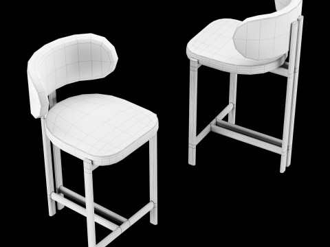 Bar and standart chair 3 3D Model