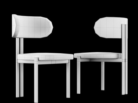 Bar and standart chair 3 3D Model