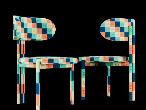 Bar and standart chair 3 3D Model