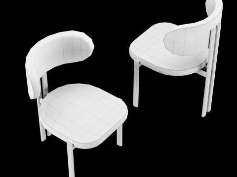 Bar and standart chair 3 3D Model