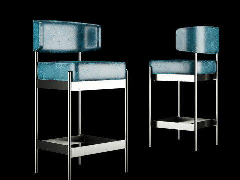 Bar and standart chair 4 Model 3D