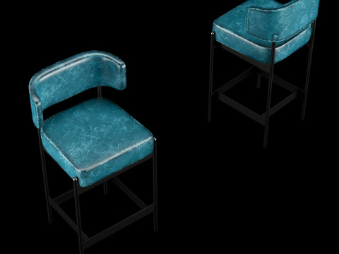 Bar and standart chair 4 Model 3D