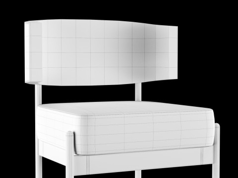 Bar and standart chair 4 Model 3D