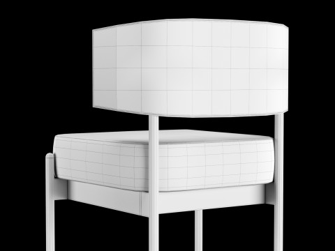 Bar and standart chair 4 Model 3D