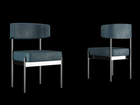 Bar and standart chair 4 Model 3D