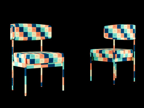Bar and standart chair 4 Model 3D
