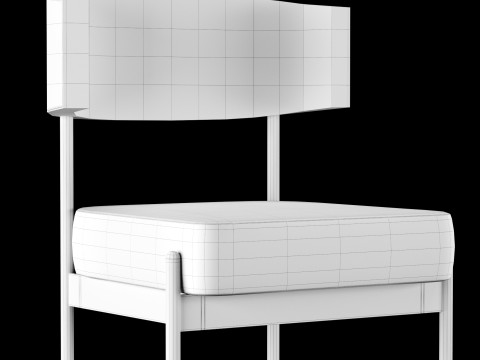 Bar and standart chair 4 Model 3D