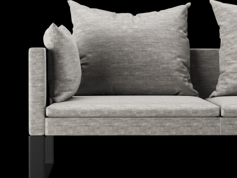 Modern sofa 2 seat with pillow 3Dモデル