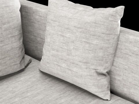 Modern sofa 2 seat with pillow 3Dモデル